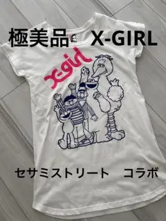 502 極美品　X-GIRL Tシャツワンピース【セサミストリートコラボ】