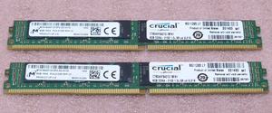 □Crucial CT8G4VFS4213 2枚セット *PC4-17000/DDR4-2133 Micronチップ ECC REG/Registered 288Pin VLP DDR4 RDIMM 16GB(8GB x2) 動作品