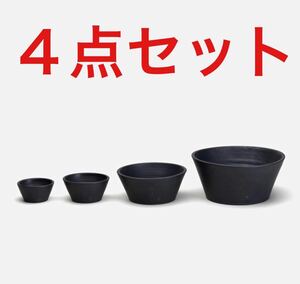 新品未開封 4点セットSRL . DEN-4S 4M 4L 4X / CE-PLANT POT NEIGHBORHOOD 鉢 ポット ネイバーフッド 丹波焼 invisible 塊根植物