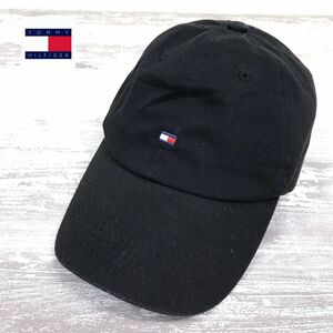 M2071-W-N◆TOMMY HILFIGER トミーヒルフィガー 帽子 キャップ アジャスター 調節可能 シンプル ユニセックス◆ブラック コットン