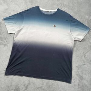 1円〜　MONCLER モンクレール　マグリア　グラデーション半袖Tシャツ　ブルー系　Mサイズ　7367
