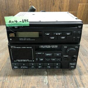 AV4-642 激安 カーステレオ SUBARU clarion PF-96151 PF-2046I 0002869 CD カセット プレーヤー デッキ 通電未確認 ジャンク