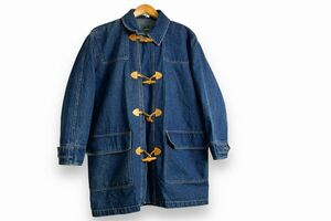 グッドスタイル!!90sビンテージLizWearリズウェアオールコットンデニムダッフルコートMインディゴアメカジストリートnr24294