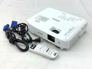 EPSON ビジネスプロジェクター EB-E01 通電確認・ボタンチェック済 リモコン電池部サビ有 中古品 ACB