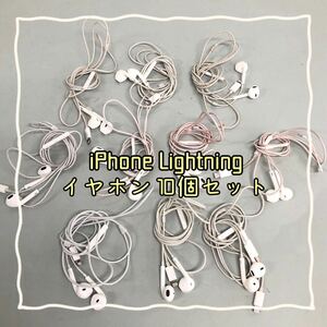 H■ Apple 純正 iPhone イヤホン 10点 まとめて セット 有線イヤホン Lightning ライトニング アップル アイフォン 通電確認済 中古品 