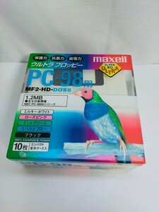 未開封　maxell　マクセル　ウルトラフロッピー　10枚入り　PC98用　MF2-HD-DOS8　フロッピーディスク　