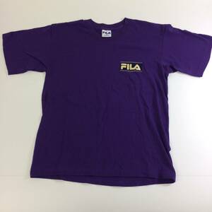90s USA製 FILA フィラ ロゴTシャツ パープル Sサイズ