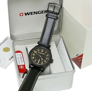 新品 ウェンガー テラグラフ 01.0541.105 ブラック メンズ WENGER 腕時計