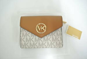 ブランド祭 財布祭 マイケルコース グリニッチ 三つ折り財布 32S1GNME6B 未使用品 シグネチャー MICHAEL KORS GREENWICH