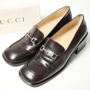 GP7094*イタリア製*GUCCI グッチ*Size 38C*ホースビットローファー*レザーシューズ*モカシン*スリッポン*革靴*ブラウン