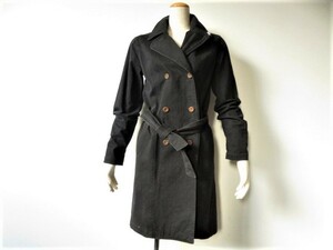 ■上質美品【ALBA ROSA】アルバローザコットンコート フリーサイズ ブラックコート c618
