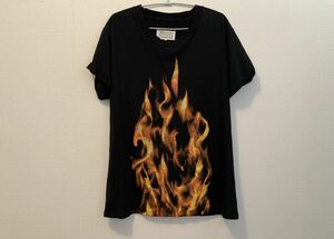 名作 12ss Maison Martin Margiela flame Tシャツ マルジェラ ファイヤー フレイム マルタンマルジェラ