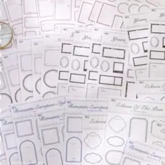 180枚♡紙モノ　コラージュ　素材紙　デコ　生活记录者系列6種セット　おすそ分け