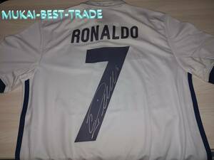Cristiano Ronaldo（クリスティアーノ・ロナウド）　サイン　ユニフォーム　レアルマドリード2016/17　【証明書あり】