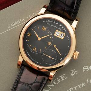 ★A.LANGE & SOHNE★A.ランゲ＆ゾーネ Lange 1　ランゲ１ 101.031 ブラックダイヤル　K18RG最高級腕時計　希少美品！！入手困難！！