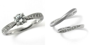 婚約指輪 安い 結婚指輪 セットリングダイヤモンド プラチナ 0.3カラット 鑑定書付 0.309ct Eカラー VVS2クラス 3EXカット H&C CGL