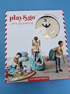 Play&go プレイアンドゴー お片付けバッグ&プレイマット おもちゃ 収納 お片付け 直径140㎝ マリンいかり