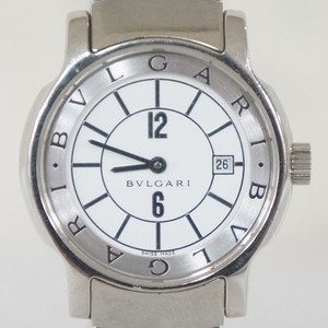 電池交換済 稼働品 BVLGARI ブルガリ Solotempo ソロテンポ ST29S デイト レディース クォーツ 腕時計 5904236021
