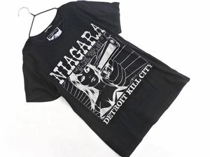 ネコポスOK HYSTERIC GLAMOUR ヒステリックグラマー ロゴ プリント Tシャツ sizeF/黒 ■◆ ☆ edc9 レディース