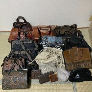 1円スタート 25点まとめ売り LOUIS VUITTON ルイヴィトン ETAO エトロ ハンドバッグ ショルダーバッグ ポーチ 財布 レザー レディース 