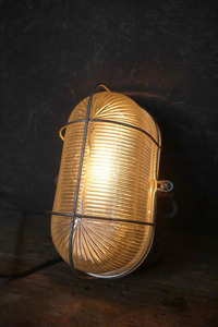 アンティーク　フランス　BLOC社製　インダストリアル　壁付けランプ C [ws-170]　ウォールランプ　ライト　ブラケット　カプセル　デッキ