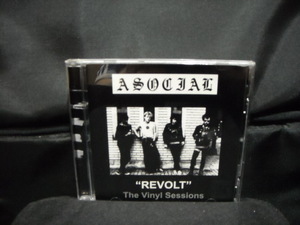 輸入盤CD/ASOCIAL/アソリアル/REVOLT-THE VINYL SESSIONS/80年代スウェーディッシュハードコアパンクHARDCORE PUNK北欧スウェーデンSWEDEN