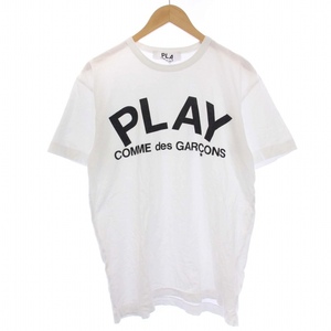 プレイコムデギャルソン PLAY COMME des GARCONS AD2019 S/S T-Shirt Tシャツ カットソー 半袖 クルーネック ロゴ XL 白 メンズ