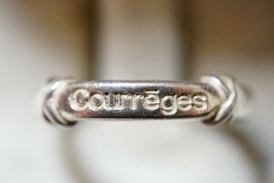 1925 courreges/クレージュ 海外製 シルバー リング 指輪 ヴィンテージ アクセサリー SILVER刻印 アンティーク シルバージュエリー 装飾品