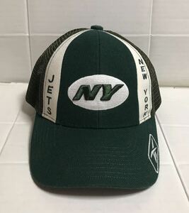 NFL NEW YORK JETS ニューヨーク ジェッツ reebok リーボック メッシュキャップ キャップ 帽子 刺繍 グリーン フリー(57cm-59cm)