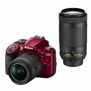 Nikon デジタル一眼レフカメラ D3400 ダブルズームキット レッド D3400WZRD