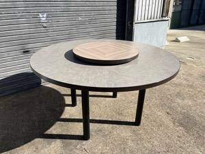 CT02 中華テーブル 円卓 直径130cm 回転盤付丸テーブル 中華円型テーブル ダイニングテーブル 食卓テーブル 
