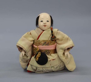 ■即決■ 江戸時代末期 小型 三つ折れ人形 高18.5cm ■ 市松人形