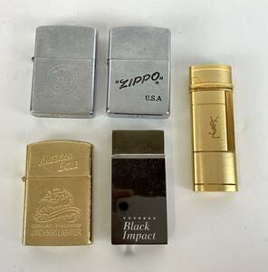 【HM1206】 ライターおまとめ5個セット BlackImpact YVESSANTLAURENT ZIPPO など 喫煙具 喫煙グッズ 