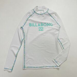 285 BILLABONG ビラボン ハイネック 長袖 トップス ラッシュガード サイズM ストレッチ ロゴプリント サーフィン ボディーボード 40331J