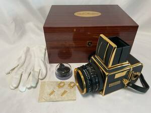 HASSELBLAD 500C/M GOLD Planar 2.8/80 1957-1987 CAMERA No.1207 ハッセルブラッド 30周年記念 付属品 木箱ケース 