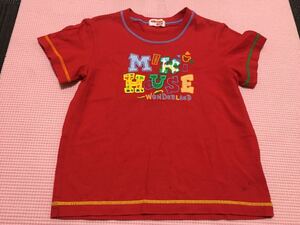 ミキハウス 半袖Tシャツ 110センチ トップス 赤色