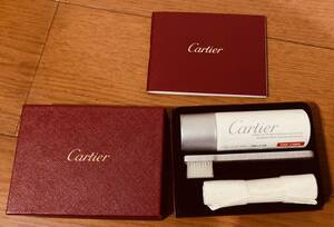 即決 未使用 Cartier　カルティエ　クリーニングスプレー　ブラシ　布　3点セット ジュエリー　時計 クリーニングキット