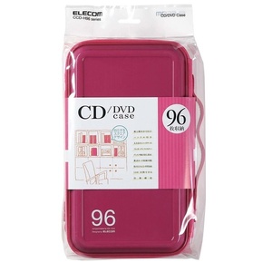 CD/DVDファスナーケース 96枚収納 縦にも横にも自立するスクエアデザイン！CD/DVDをスタイリッシュに収納できる: CCD-H96PN