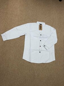 格安アウトレット [綿シャツ] Lサイズ 白 作務衣 スーツ 1円スタート 未使用 新品