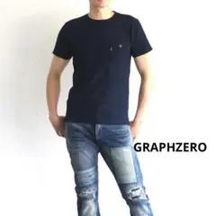 完売サイズ GRAPHZERO インディゴ染 ポケットTシャツ グラフゼロ XL