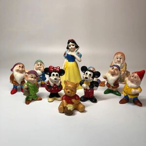 ディズニー　陶器　人形　まとめて　レトロ 古い　オールド　昔　当時物 ミッキー　ミニー　プーさん　白雪姫と七人のこびと disney 