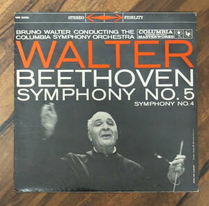見本盤! 米Columbia MS 6055 6EYES ベートーヴェン交響曲第4&5番 ワルター