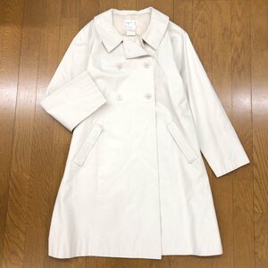 ●agnes b. アニエスベー コーティング加工 スプリングコート 38(M) ライトベージュ ロングコート 国内正規品 レディース 女性用 婦人