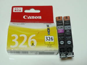 【新品/訳アリ】3本セット Canon キヤノン 純正インクカートリッジ BCI-326M/326Y/326BK 期限不明あり