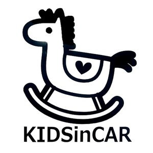 キッズインカー ステッカー 【 木馬】約13×15cm【色が選べる全10色】 子どもが乗ってます KIDS in CAR 子供 こども 車 カーステッカー