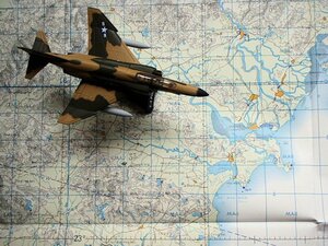 F100A★米軍タクティカル　パイロットチャート/US戦術航空路マップ/米空軍USAF米海軍USN米国海兵隊USMCミリタリー航路図/秘密基地の壁紙に