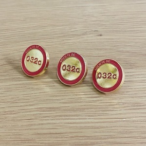 【未使用】032C Magazine PINS 3pcs SET GOLD RED / ピンズ ピンバッジ セット