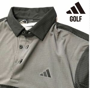 ▲B170新品 【メンズL】黒 アディダスゴルフ ポロシャツ 長袖 adidas GOLF ゴルフウェア 高品質