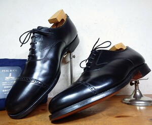 【1度使用程度/送料無料】英国 クロケット製 PEAL&Co BROOKS BROTHERS ストレートチップ 240Last 8E 26.5cm相応 ブラック/cheaney church