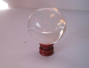 丸玉 ガラス　台座付き インテリア 直径6センチ ガラス玉 クリスタルガラスボール 硝子/21N12.7-22